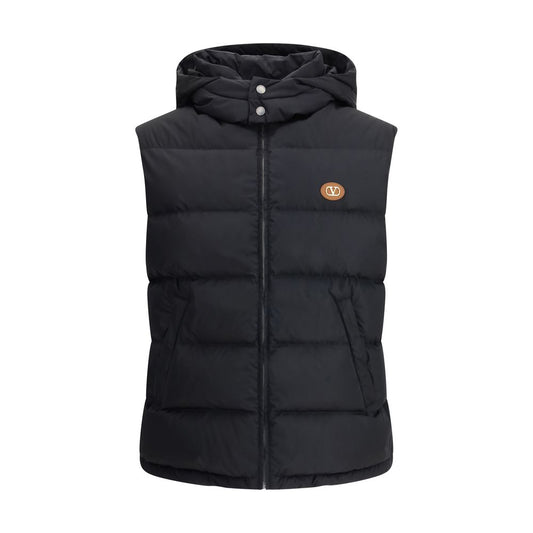 Valentino Black Goose Down Sleveless Jacket Valentino