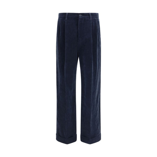 Valentino Blue Cotton Pants Valentino