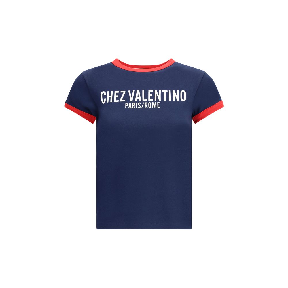 Valentino Blue Cotton T-Shirt Valentino