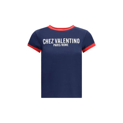 Valentino Blue Cotton T-Shirt Valentino