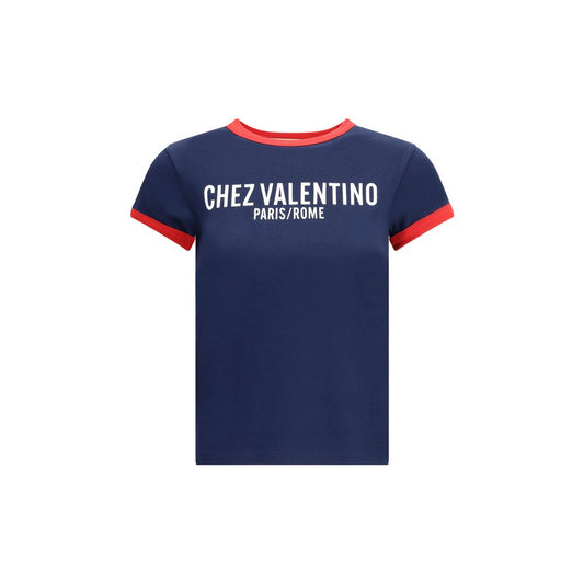 Valentino Blue Cotton T-Shirt Valentino