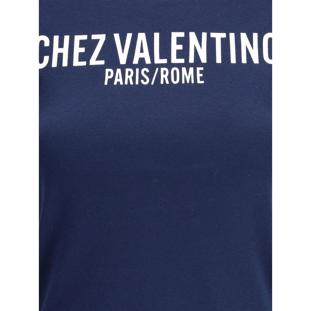 Valentino Blue Cotton T-Shirt Valentino