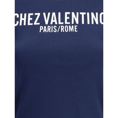 Valentino Blue Cotton T-Shirt Valentino