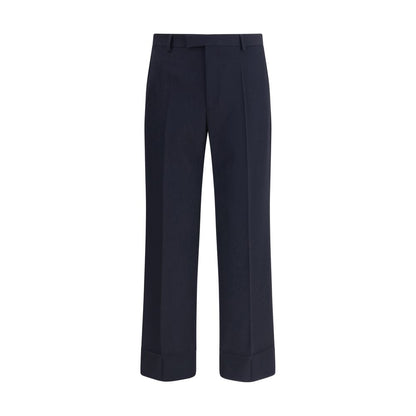 Valentino Blue Fleece Wool Dress Pants Valentino