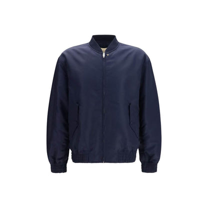 Valentino Blue Polyamide Bomber
