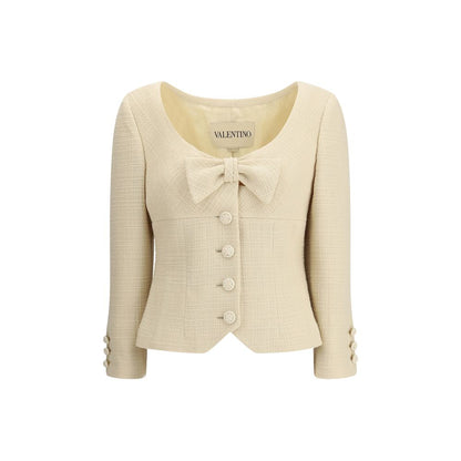 Valentino Cream Fleece Wool Coat Valentino