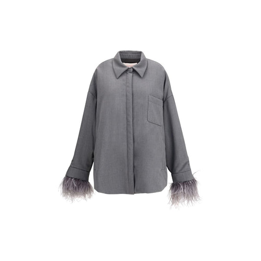 Valentino Gray Fleece Wool Clothing Valentino