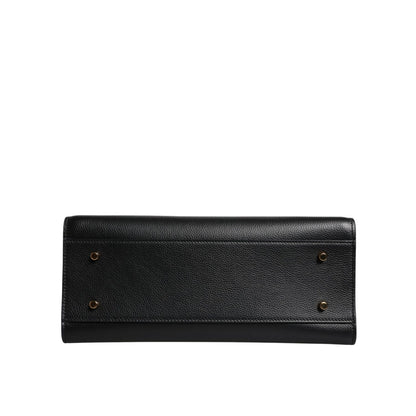 Versace Black Large Leather Top Handle Shoulder Crossbody Bag Versace