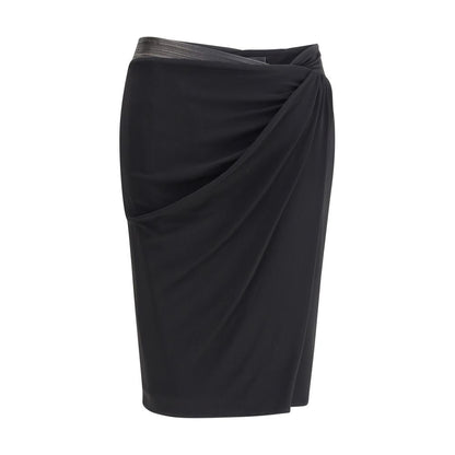 Versace Black Viscose Midi Skirt Versace