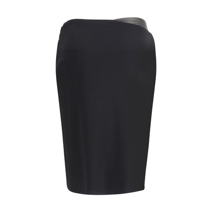 Versace Black Viscose Midi Skirt Versace