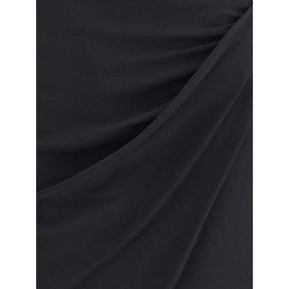 Versace Black Viscose Midi Skirt Versace