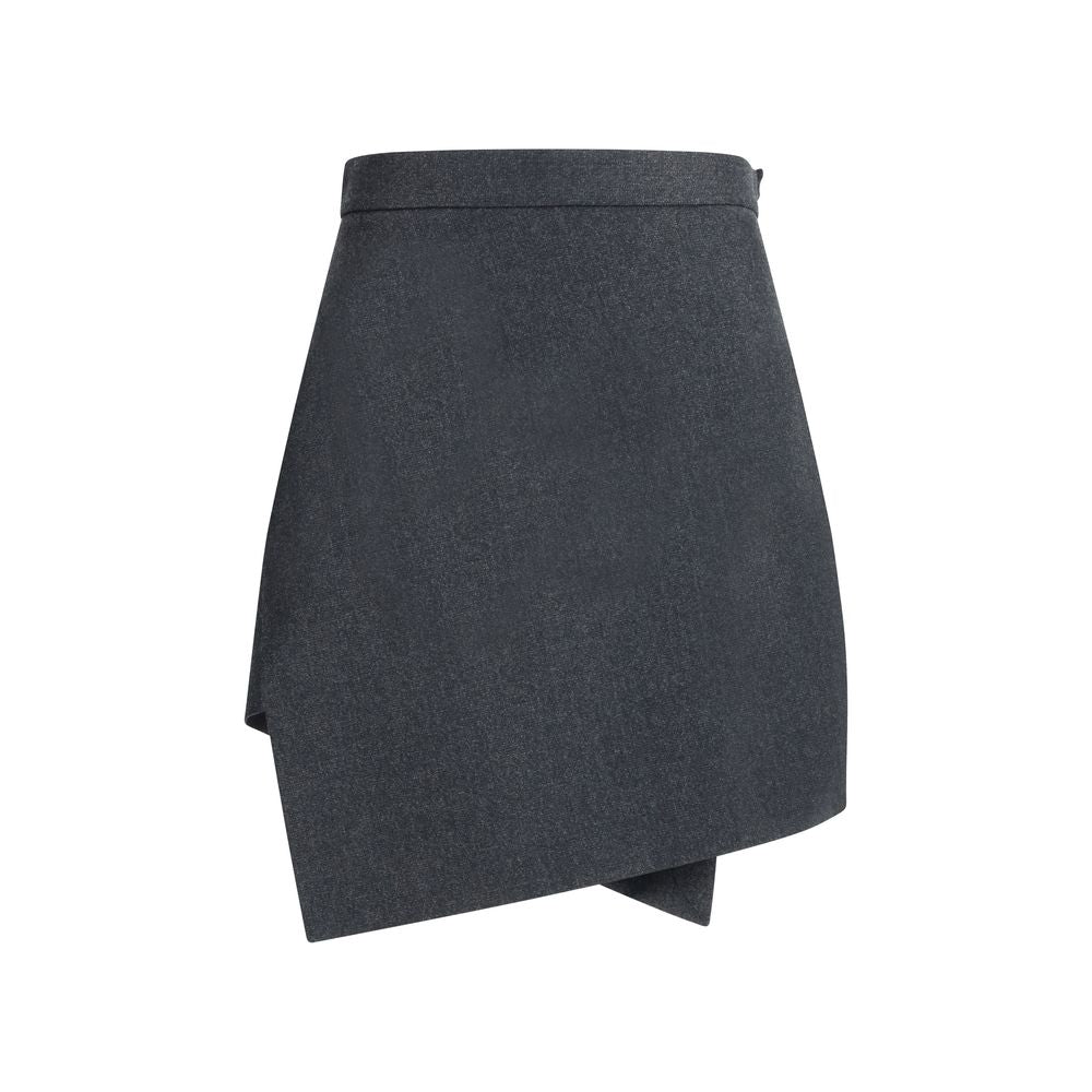 Vivienne Westwood Gray Wool Mini Skirt Vivienne Westwood