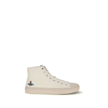 Vivienne Westwood White Cotton High Top Sneakers Vivienne Westwood
