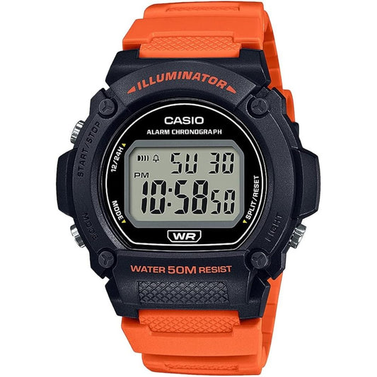 CASIO TIMELESS COLLECTION Mod. SPORT- ILLUMINATOR, WR 50M, ALARM, CHRONOGRAPH - BLACK (Brilliant color strap)