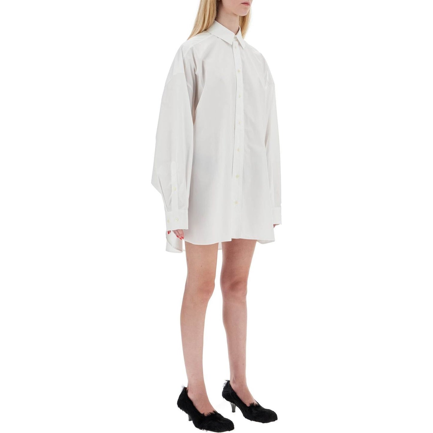 Wardrobe.Nyc mini shirt dress with button closure Dresses Wardrobe.Nyc