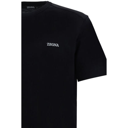 ZEGNA Black Cotton T-Shirt ZEGNA