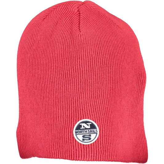 Chic Red Cotton Cap with Iconic Logo