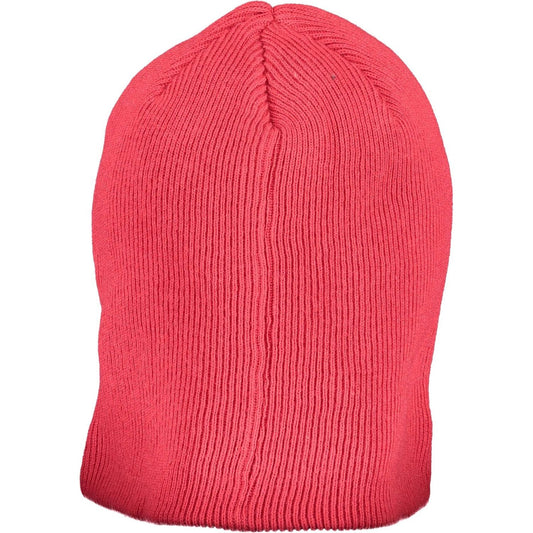 Chic Red Cotton Cap with Iconic Logo