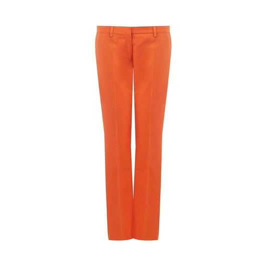 Lardini | Orange Cotton Chino Trousers  | McRichard Designer Brands