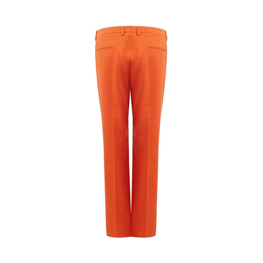 Lardini | Orange Cotton Chino Trousers  | McRichard Designer Brands