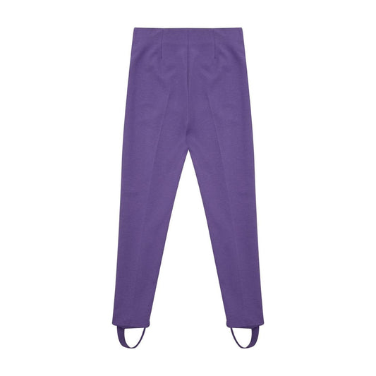 Lardini | Viscose Purple Jodpurs Style Trousers  | McRichard Designer Brands