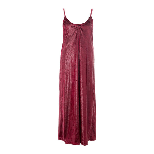 Lardini | Bordeaux Straps Long Velvet Dress  | McRichard Designer Brands