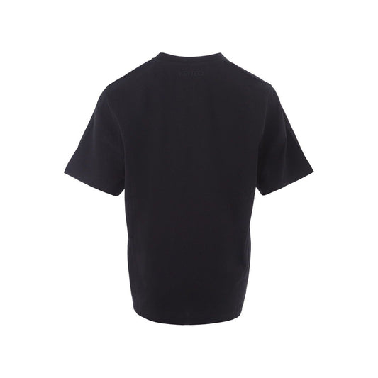 Kenzo | Black Printed Cotton T-Shirt With Flower  | McRichard Designer Brands