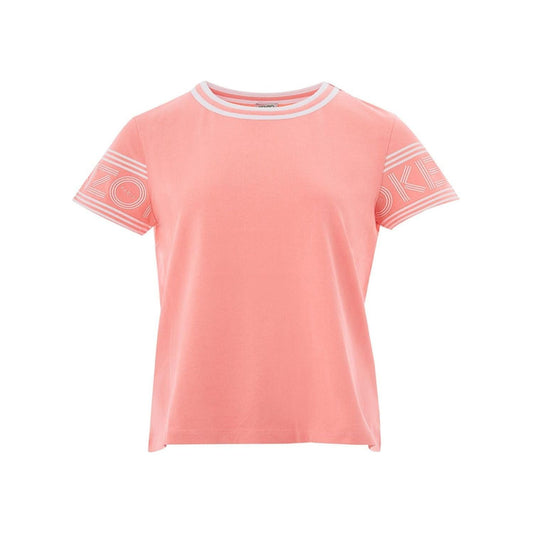 Kenzo | Pink Cotton T-Shirt With Contrasting Logo  | McRichard Designer Brands