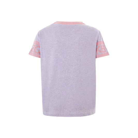Kenzo | Grey Mélange Cotton T-Shirt with Contrasting Logo  | McRichard Designer Brands