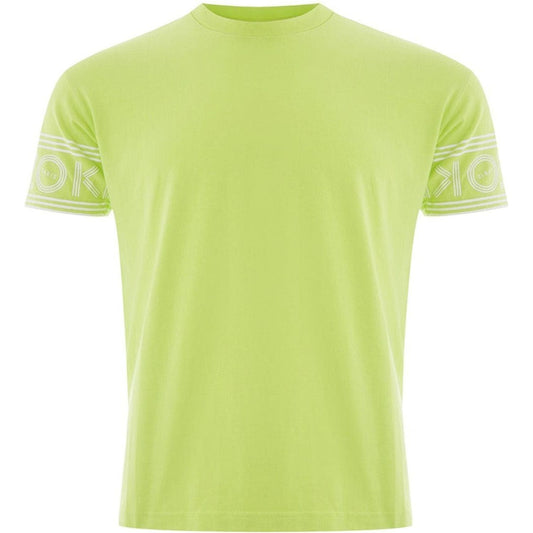 Kenzo | Yellow Cotton T-Shirt with Contrasting Logo on Sleeves - McRichard Designer Brands