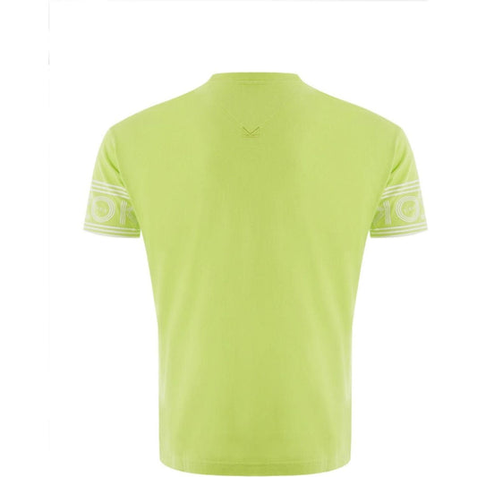 Kenzo | Yellow Cotton T-Shirt with Contrasting Logo on Sleeves - McRichard Designer Brands