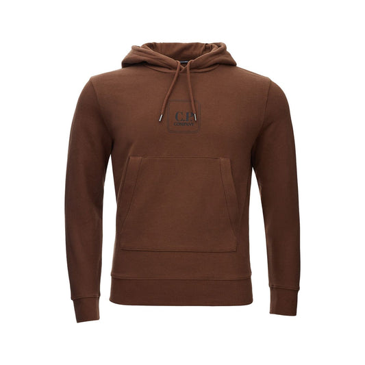 C.P. Company | Brown Cotton Hooded Sweatshirt with Logo | McRichard Designer Brands