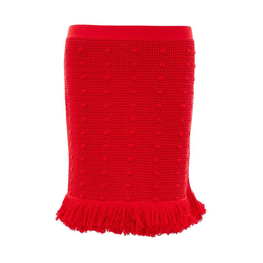 Bottega Veneta | Knitted Red Skirt | McRichard Designer Brands