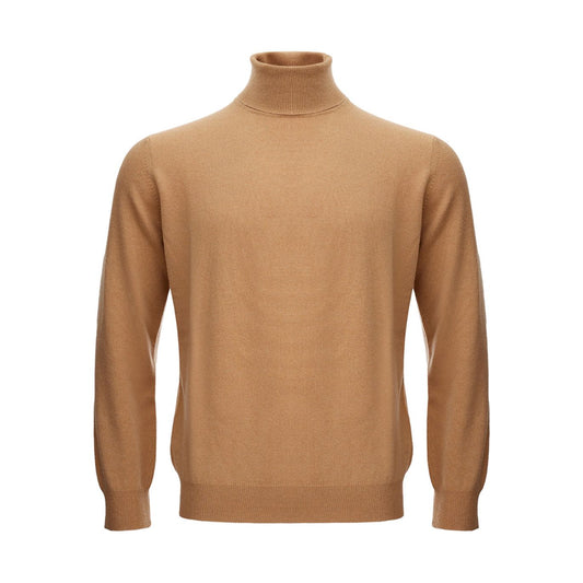 KANGRA | Camel Beige Wool Blend Turtleneck Sweater | McRichard Designer Brands