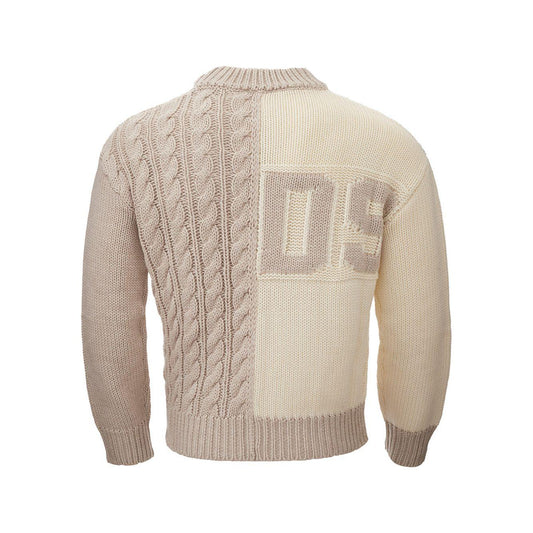 GCDS | Wool Blend Hand Knitting Effect Jumper with Logo | McRichard Designer Brands