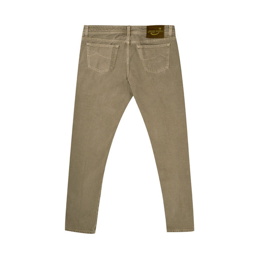 Jacob Cohen | Beige Regular Fit Jeans Trousers | McRichard Designer Brands