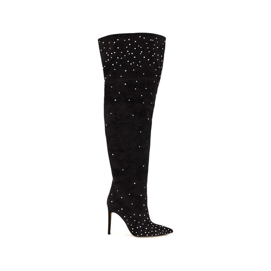 Paris Texas | Over The Knee Black Suede Boots | McRichard Designer Brands