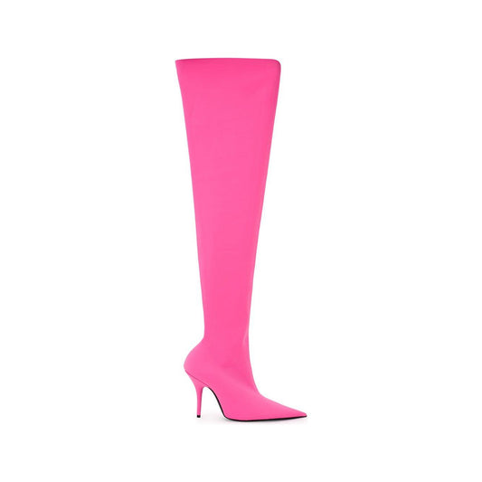 Balenciaga | Over The Knee Neon Pink Boot | McRichard Designer Brands