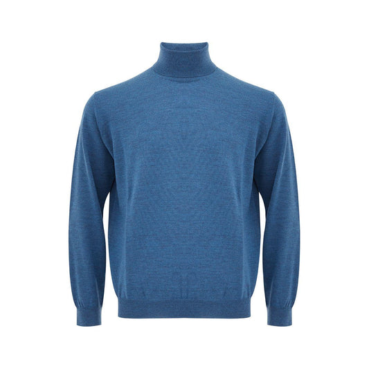 FERRANTE | Light Blue Turtleneck Wool Jumper | McRichard Designer Brands