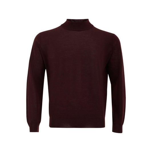 FERRANTE | Red Purple Turtleneck Wool Jumper | McRichard Designer Brands