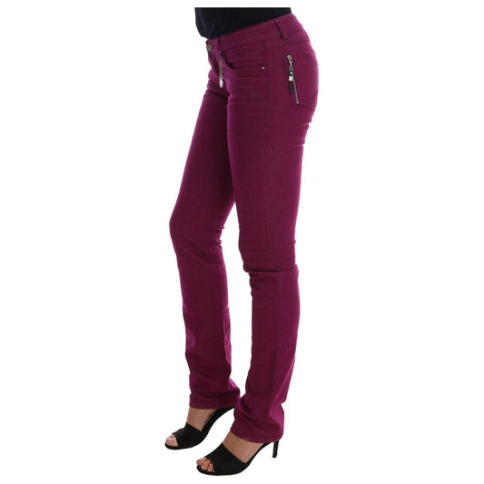 Costume National | Purple Cotton Stretch Slim Denim Jeans | McRichard Designer Brands