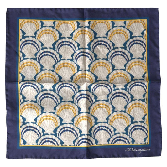 Dolce & Gabbana | Multicolor Shell Silk Square Handkerchief Scarf | McRichard Designer Brands