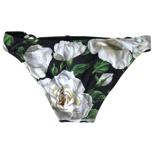 Dolce & Gabbana | Black Floral Two Piece Beachwear Swimwear Bikini | McRichard Designer Brands