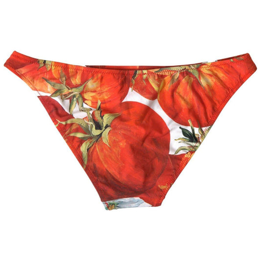Dolce & Gabbana | Orange Pumpkin Beachwear Bikini Bottom Swimwear | McRichard Designer Brands