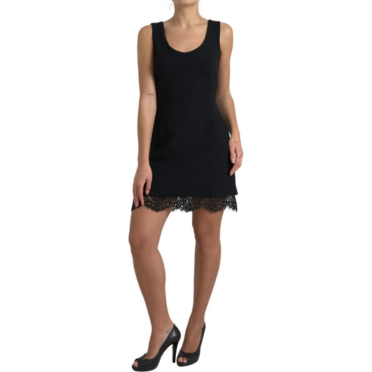 Dolce & Gabbana | Black Lace Sheath A-line Mini SARTORIA Dress | McRichard Designer Brands