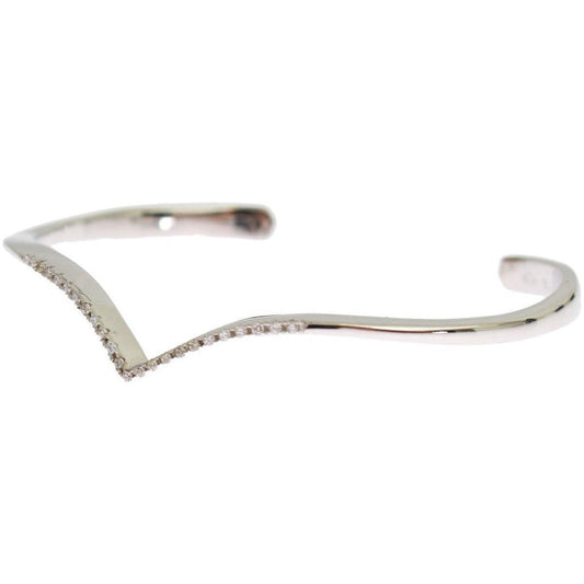 Nialaya Skyfall CZ 925 Silver Bangle Bracelet