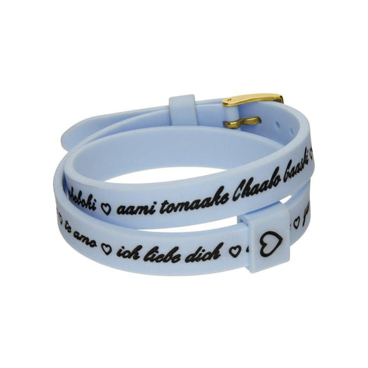 Il MEZZOMETRO Mod. I LOVE YOU GOLD - Bracciale in silicone/silicone bracelet DESIGNER FASHION JEWELLERY IL MEZZOMETRO