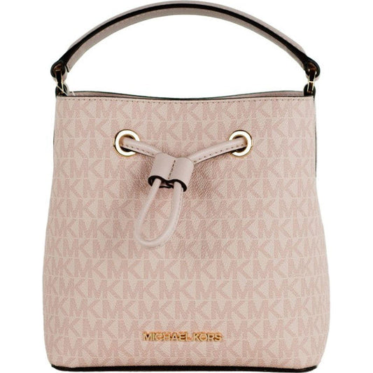 Michael Kors | Suri Small Dark Powder Blush Signature PVC Bucket Crossbody Handbag - McRichard Designer Brands