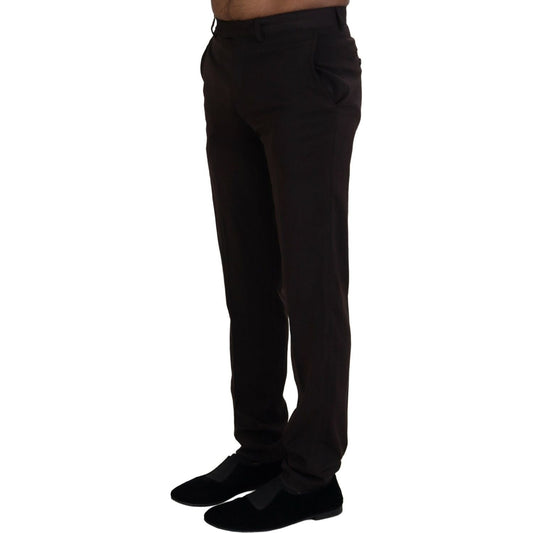 BENCIVENGA | Brown Straight Fit Formal Men Pants - McRichard Designer Brands