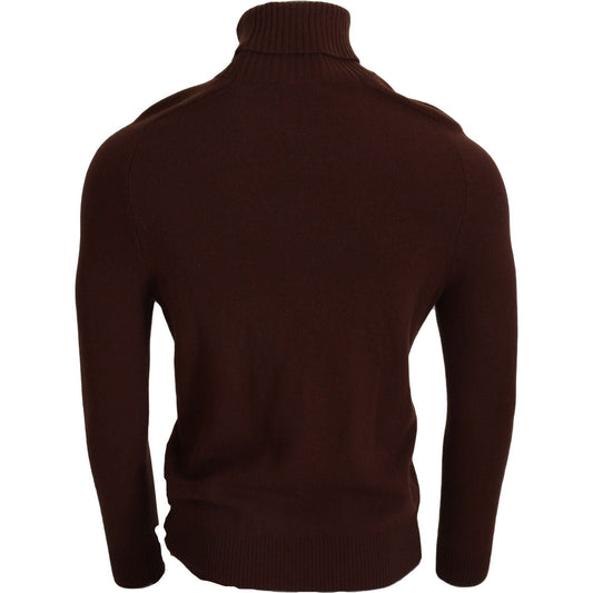 Paolo Pecora Milano | Bordeaux Wool Turtleneck Pullover Sweater  | McRichard Designer Brands